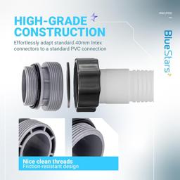 [Lifetime Warranty] 40mm to 1 1/2 Inch Conversion Kit - Pool Hose Adapter thumbnail 7