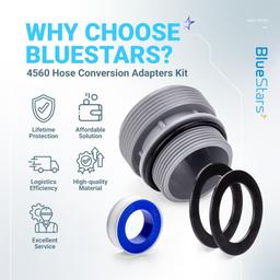 [Lifetime Warranty] 40mm to 1 1/2 Inch Conversion Kit - Pool Hose Adapter thumbnail 1