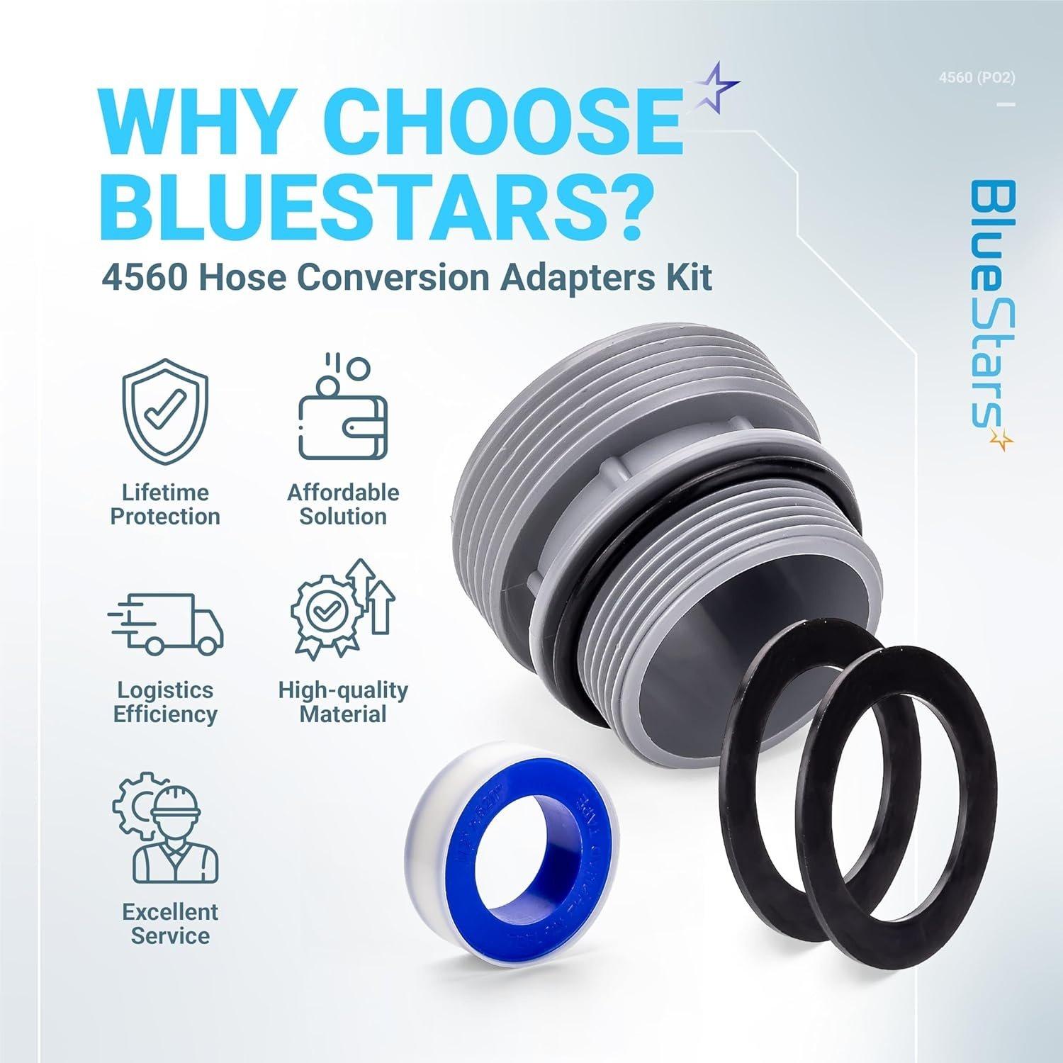 [Lifetime Warranty] 40mm to 1 1/2 Inch Conversion Kit - Pool Hose Adapter image 1