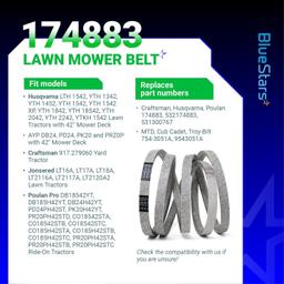 [Lifetime Warranty] Mower Deck Drive Belt 174883 5/8" x 97.4" thumbnail 8