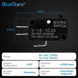 [Lifetime Warranty] V-15-1C25 Micro Limit Switch Blade Momentary - Pack of 10 thumbnail 1