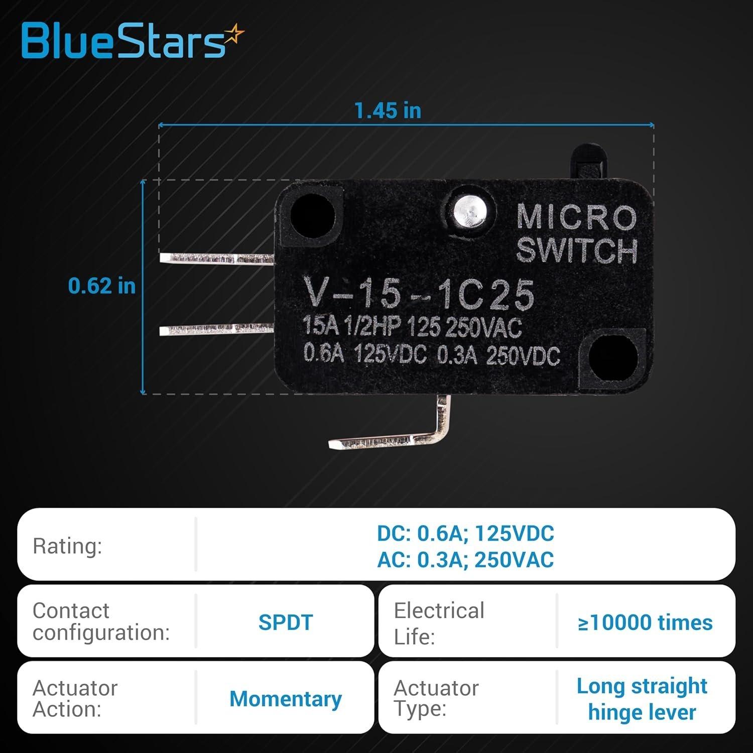 [Lifetime Warranty] V-15-1C25 Micro Limit Switch Blade Momentary - Pack of 10 image 1