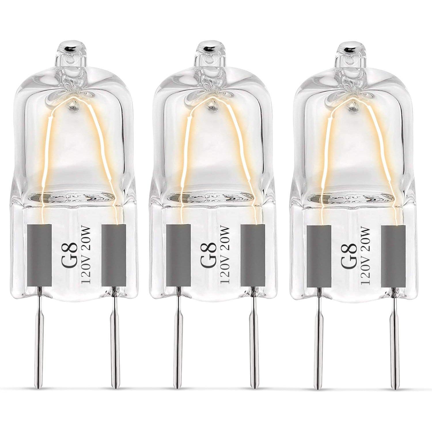 WB25X10019 G8 T4 Bi-Pin Shorter Halogen Light Bulb - Pack of 3 image 0