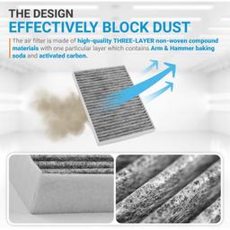[Lifetime Warranty] CF11663 Activated Cabin Carbon Air Filter - Pack of 2 thumbnail 6