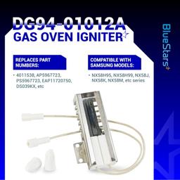 [Lifetime Warranty] DG94-01012A Gas Oven Igniter - Compatible with Samsung Oven Range Stove (NX58H95 NX58H99 NX58H NX58J NX58K NX58M NX58N series) - Replaces 4011538 AP5967723 PS5967723 EAP11720750 thumbnail 5