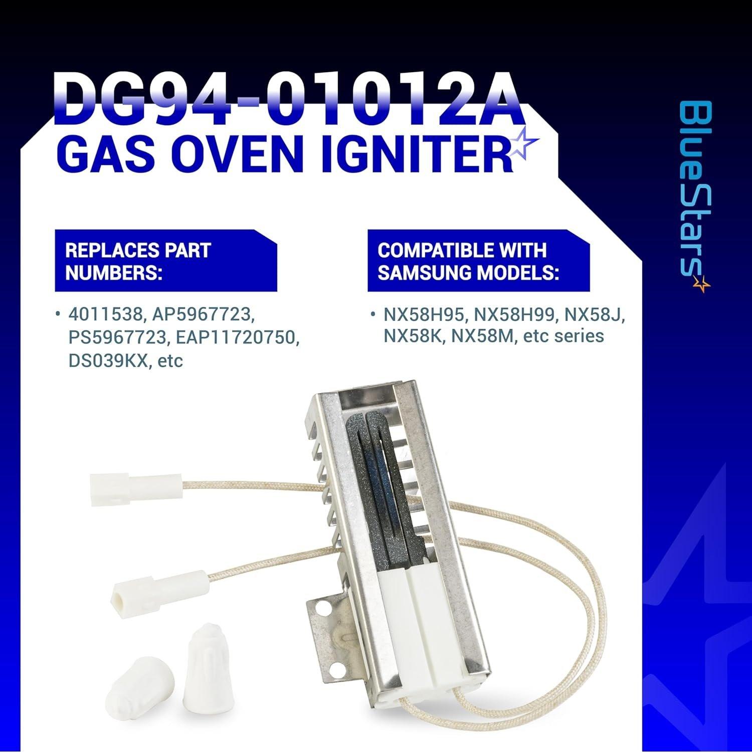 [Lifetime Warranty] DG94-01012A Gas Oven Igniter - Compatible with Samsung Oven Range Stove (NX58H95 NX58H99 NX58H NX58J NX58K NX58M NX58N series) - Replaces 4011538 AP5967723 PS5967723 EAP11720750 image 5