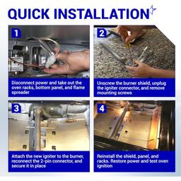 [Lifetime Warranty] DG94-01012A Gas Oven Igniter - Compatible with Samsung Oven Range Stove (NX58H95 NX58H99 NX58H NX58J NX58K NX58M NX58N series) - Replaces 4011538 AP5967723 PS5967723 EAP11720750 thumbnail 7