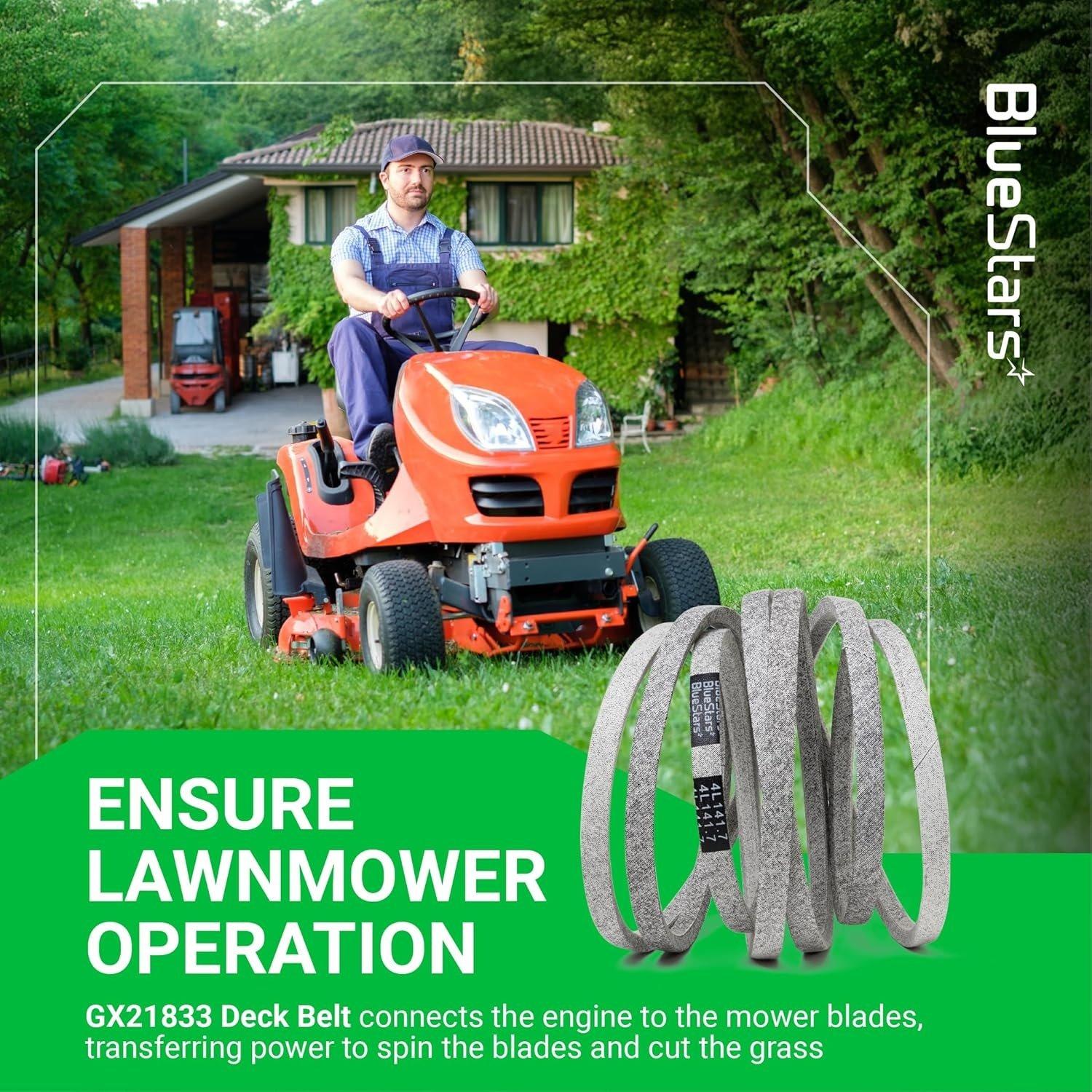 [Lifetime Warranty] Lawn Mower Deck Belt GX21833 1/2" x 141.7" image 4