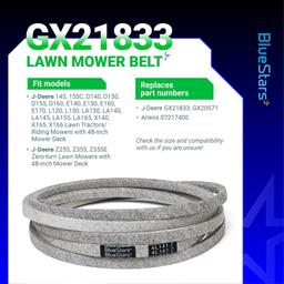 [Lifetime Warranty] Lawn Mower Deck Belt GX21833 1/2" x 141.7" thumbnail 8