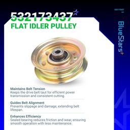 [Lifetime Warranty] 2 Pcs 173437 532173437 Flat Idler Pulley thumbnail 7