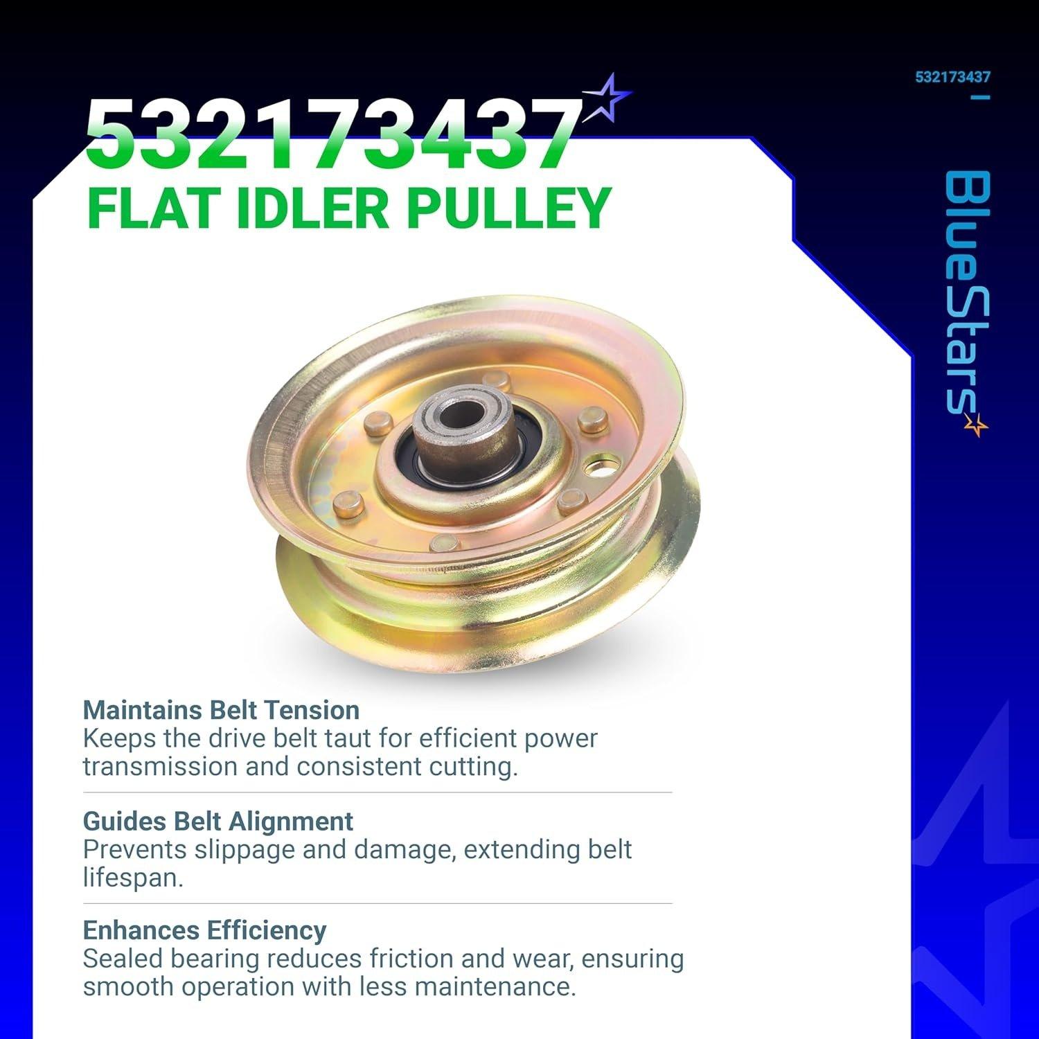 [Lifetime Warranty] 2 Pcs 173437 532173437 Flat Idler Pulley image 7