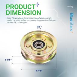 [Lifetime Warranty] 2 Pcs 173437 532173437 Flat Idler Pulley thumbnail 8
