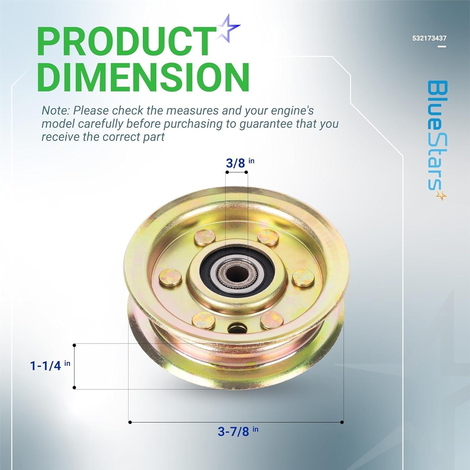 [Lifetime Warranty] 2 Pcs 173437 532173437 Flat Idler Pulley image 8