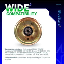 [Lifetime Warranty] 2 Pcs 173437 532173437 Flat Idler Pulley thumbnail 5