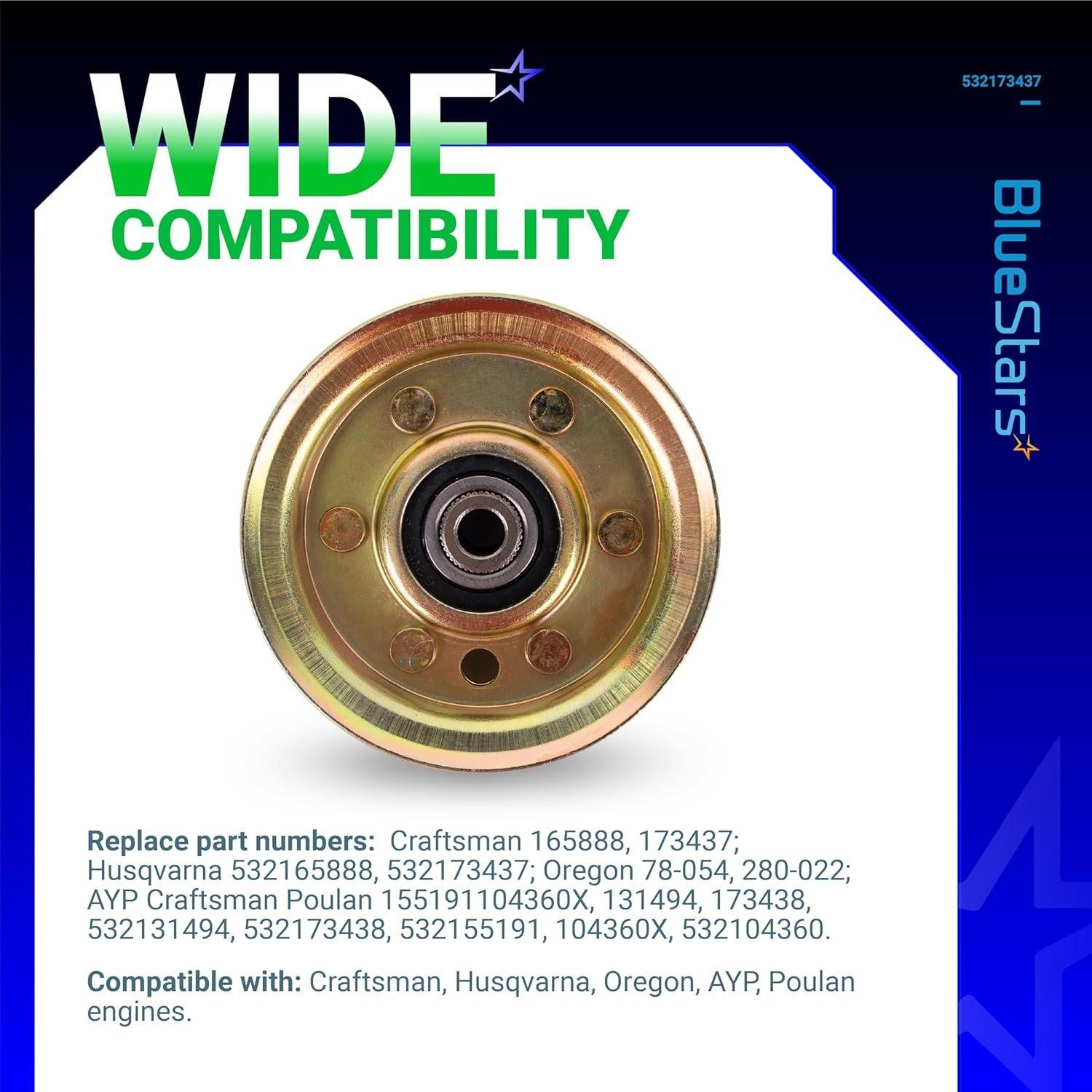 [Lifetime Warranty] 2 Pcs 173437 532173437 Flat Idler Pulley image 5