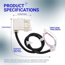 [Lifetime Warranty] WH08X32657 WH08X31222 WH08X37937 Washer Lid Lock and Harness Kit - Fit for GE Washer GTW335ASN2WW GTW465ASN2WW GTW465ASN9WW HTW240ASK6WS thumbnail 1