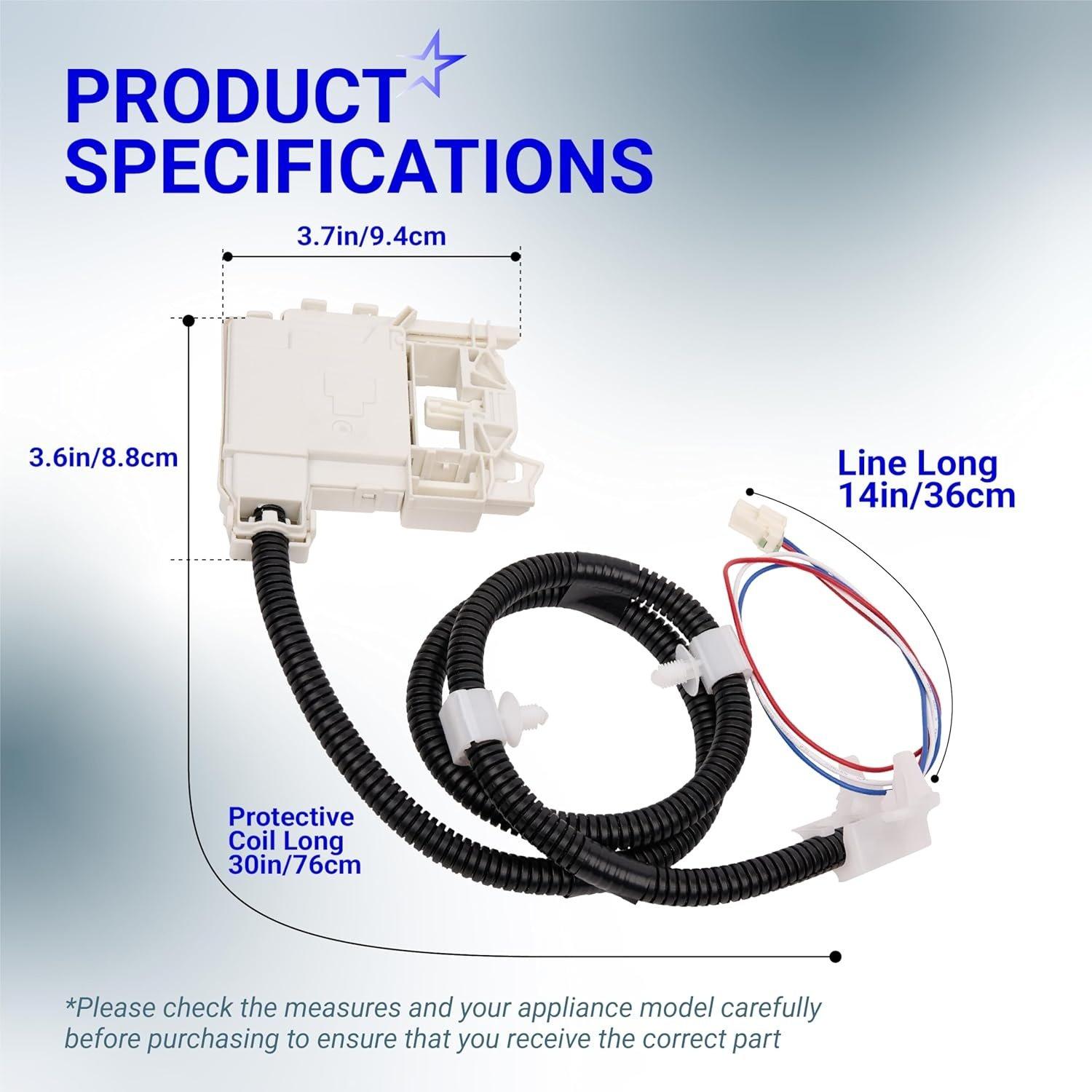 [Lifetime Warranty] WH08X32657 WH08X31222 WH08X37937 Washer Lid Lock and Harness Kit - Fit for GE Washer GTW335ASN2WW GTW465ASN2WW GTW465ASN9WW HTW240ASK6WS image 1