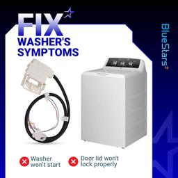 [Lifetime Warranty] WH08X32657 WH08X31222 WH08X37937 Washer Lid Lock and Harness Kit - Fit for GE Washer GTW335ASN2WW GTW465ASN2WW GTW465ASN9WW HTW240ASK6WS thumbnail 5