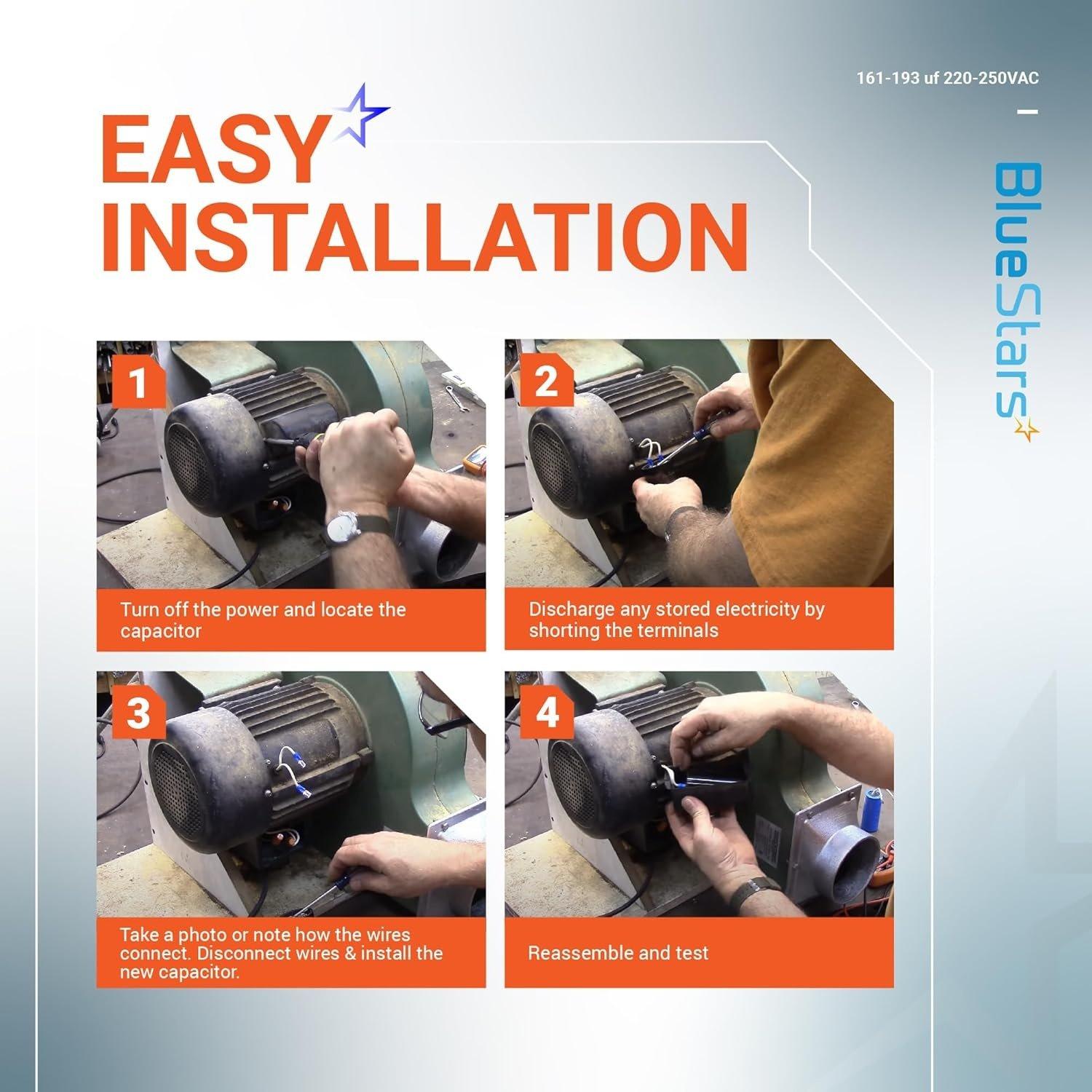 [Lifetime Warranty] 161-193 uF MFD 220-250 VAC 50/60 Hz Round Start Capacitor - Universal Fits Air Conditioners image 4