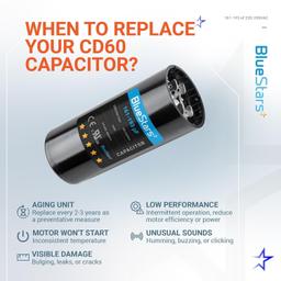 [Lifetime Warranty] 161-193 uF MFD 220-250 VAC 50/60 Hz Round Start Capacitor - Universal Fits Air Conditioners thumbnail 5