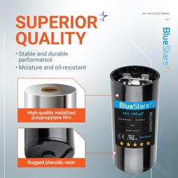 [Lifetime Warranty] 161-193 uF MFD 220-250 VAC 50/60 Hz Round Start Capacitor - Universal Fits Air Conditioners thumbnail 9