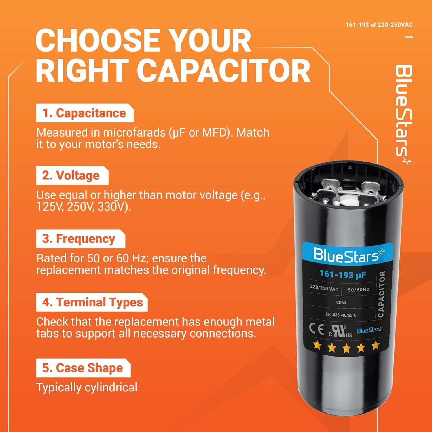 [Lifetime Warranty] 161-193 uF MFD 220-250 VAC 50/60 Hz Round Start Capacitor - Universal Fits Air Conditioners image 6