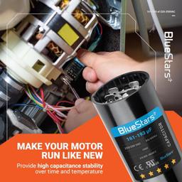 [Lifetime Warranty] 161-193 uF MFD 220-250 VAC 50/60 Hz Round Start Capacitor - Universal Fits Air Conditioners thumbnail 3