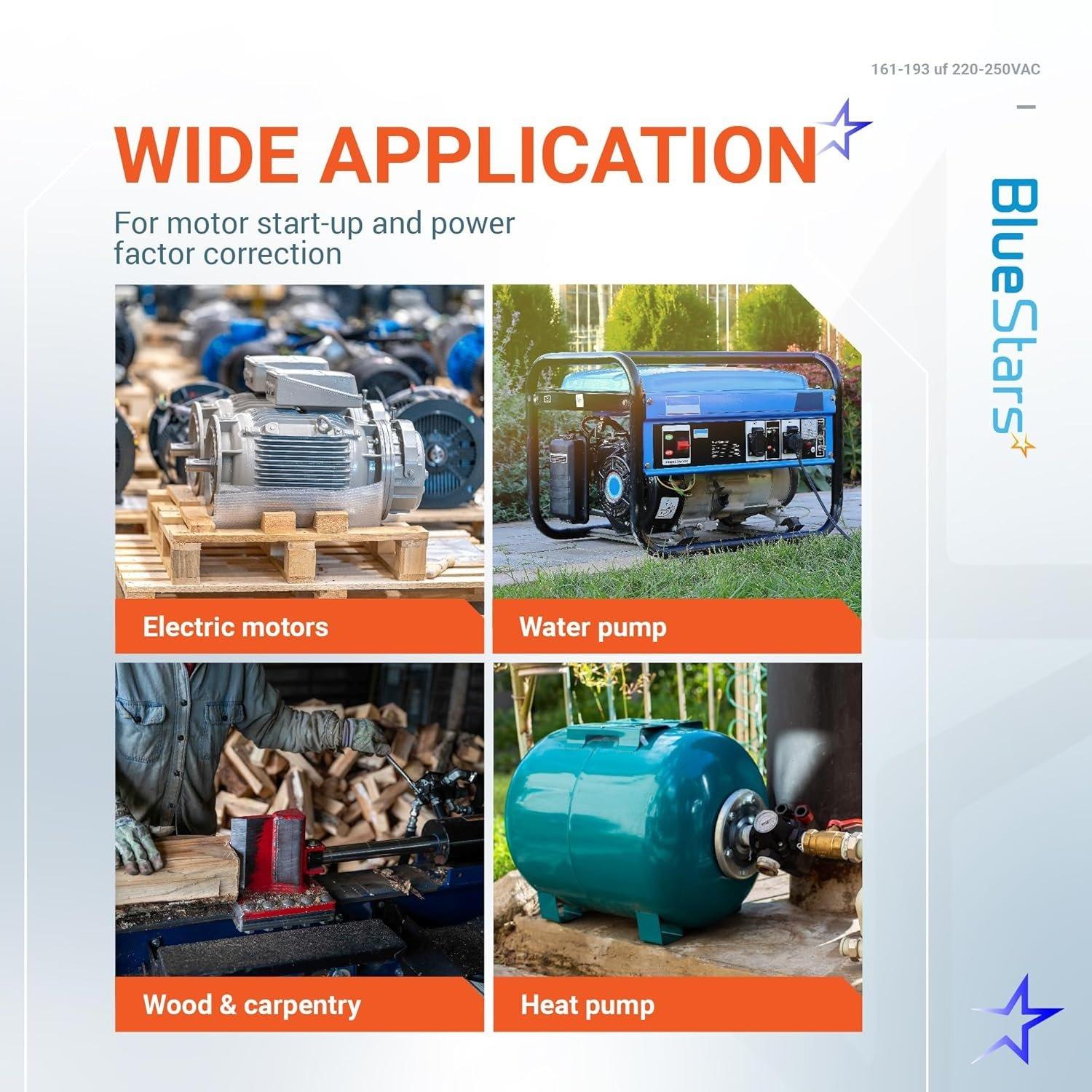 [Lifetime Warranty] 161-193 uF MFD 220-250 VAC 50/60 Hz Round Start Capacitor - Universal Fits Air Conditioners image 2