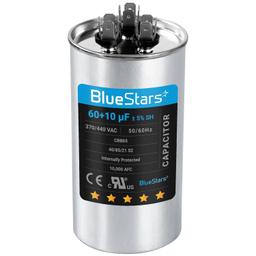 [Lifetime Warranty] 60+10 uF MFD ±5% 370/440 VAC CBB65 Dual Run Circular Start Capacitor - Fits AC Motor Run, Fan Start, Condenser thumbnail 0