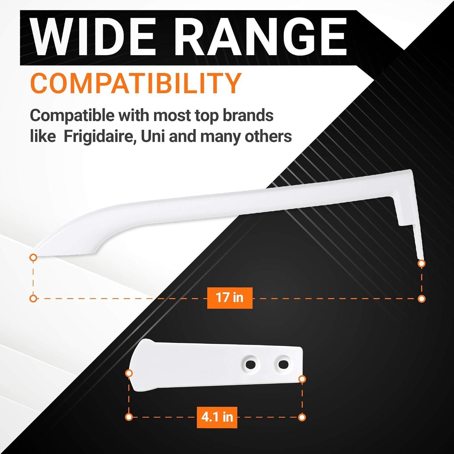 [Lifetime Warranty] 5304486359 5304506469 Refrigerator Door Handle - Compatible with Frigidaire Freezers - Replace Parts 5304504507, 242059501, 242059504 - Pack of 2 image 5