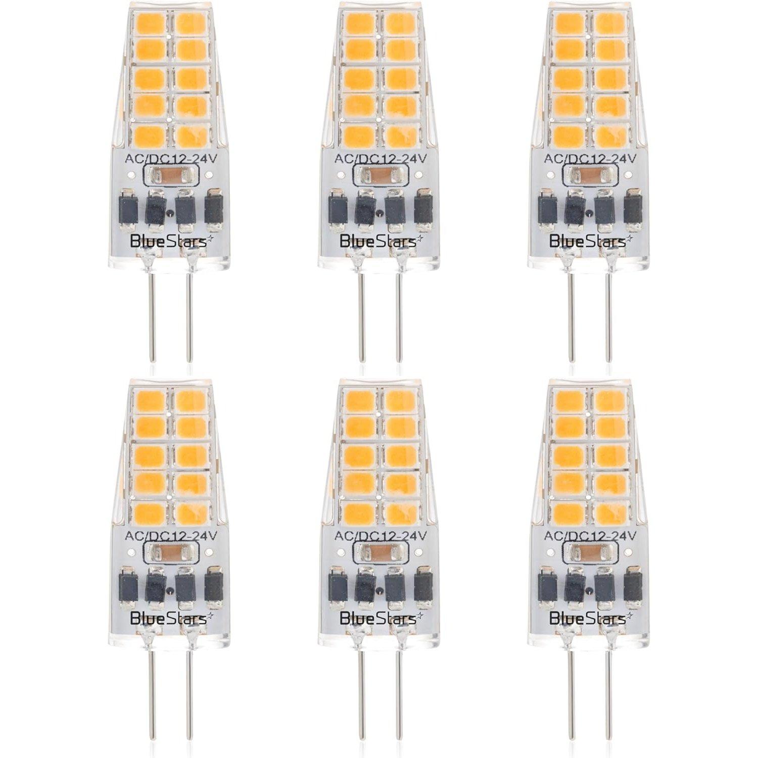 G4 LED Bulb 2W Equivalent 30W Warm White 3000K 250Lm 360Â¬âˆžBeam Angle AC/DC 12V G4 Bi-Pin Base - T3 Halogen Bulb Replacement for Outdoor Landscape Lighting Chandeliers - Dimmable - Pack of 6 image 0