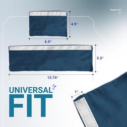 [Lifetime Warranty] 4-pack Refrigerator Door Handle Covers 15.74x5.5 inch & 2-pack Microwave Handle Covers 6.5x4.5 inch - Blue thumbnail 3