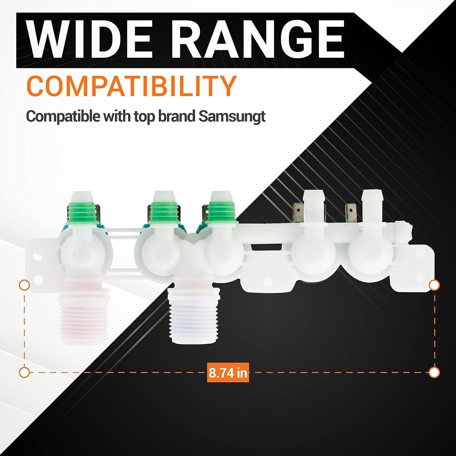 [Lifetime Warranty] DC97-15459G Washing Machine Inlet Valve Assembly for Samsung Washers WA45H7000AW WA48H7400AW - Replaces 3276197 AP5623056 PS4220861 EAP4220861 image 6