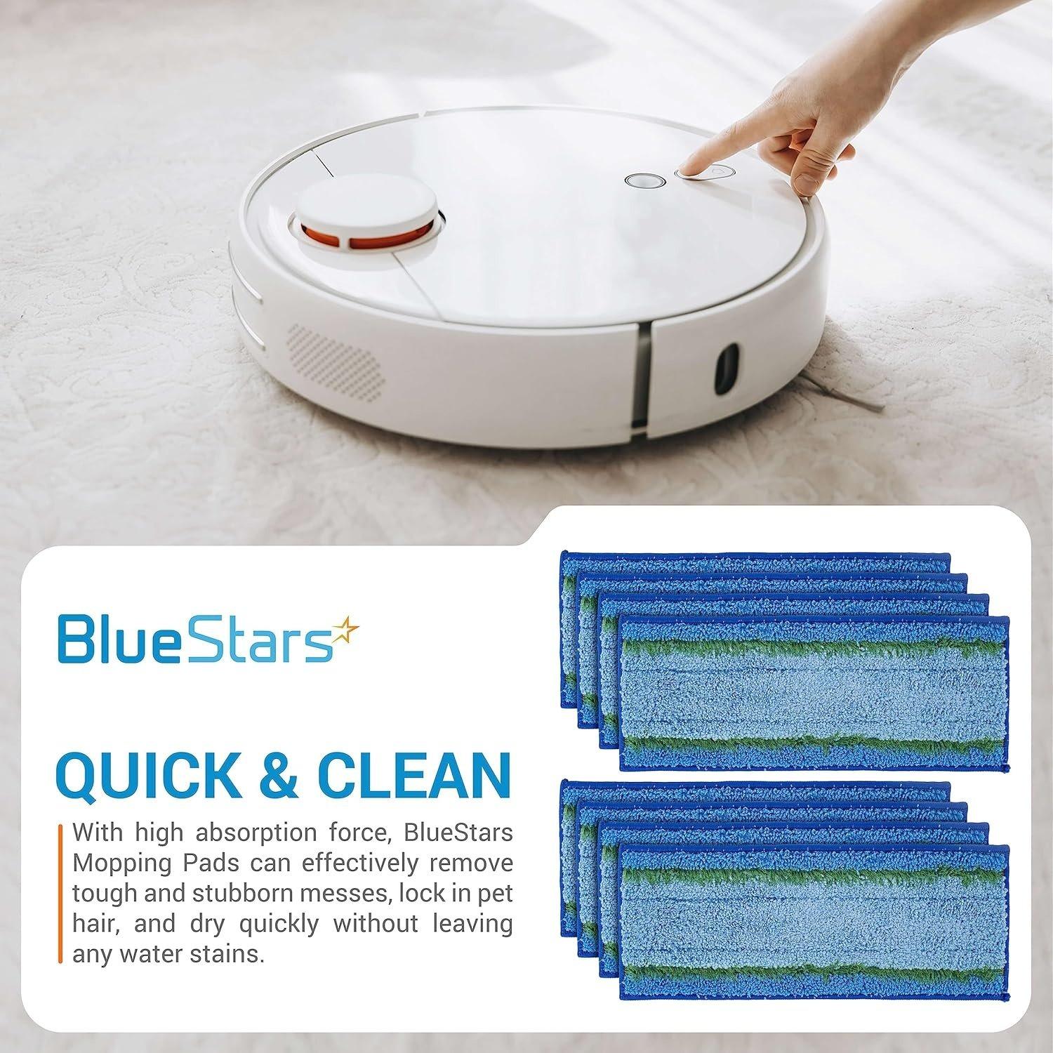 [Lifetime Warranty] Wet Mopping Pads - Compatible with Braava Jet m Series Braava Jet m6 (6110) (6012) (6112) (6113) Ultimate Robot Mop (Blue) - Pack of 8 image 6