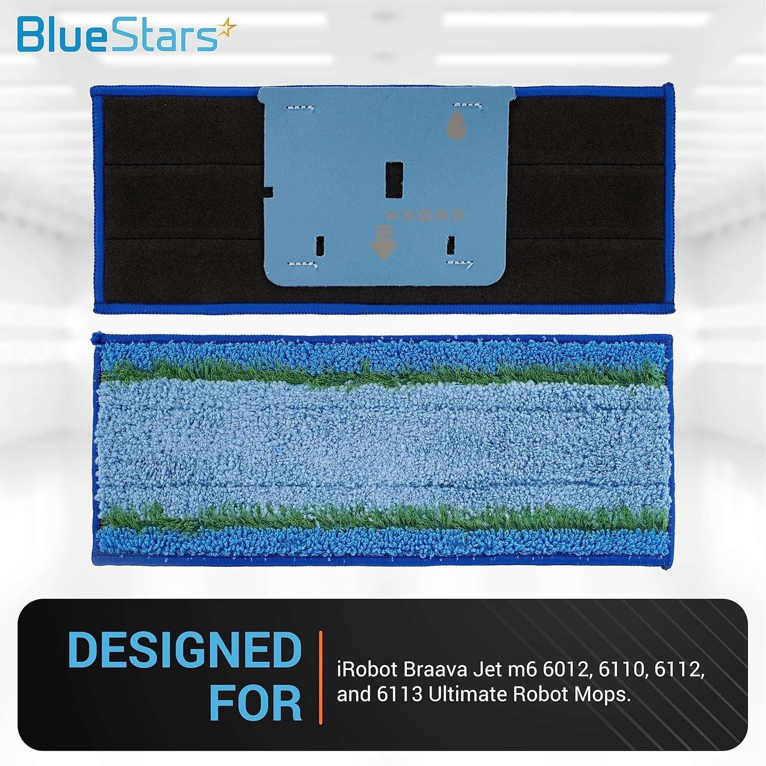 [Lifetime Warranty] Wet Mopping Pads - Compatible with Braava Jet m Series Braava Jet m6 (6110) (6012) (6112) (6113) Ultimate Robot Mop (Blue) - Pack of 8 image 5
