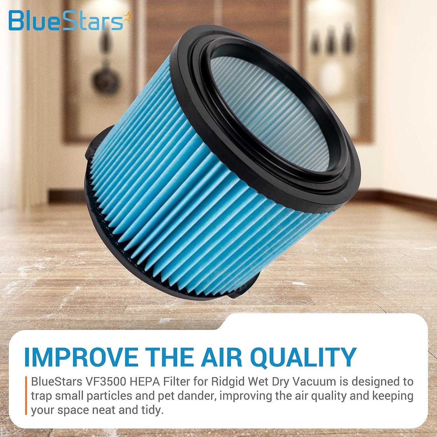 [Lifetime Warranty] VF3500 3-Layer Replacement Filter for Ridgid VF3500 3-4.5 Gallon Wet Dry Vacuum WD3050, WD4070, WD4080, WD4522, 4000RV, 4500RV - Pack of 2 image 2