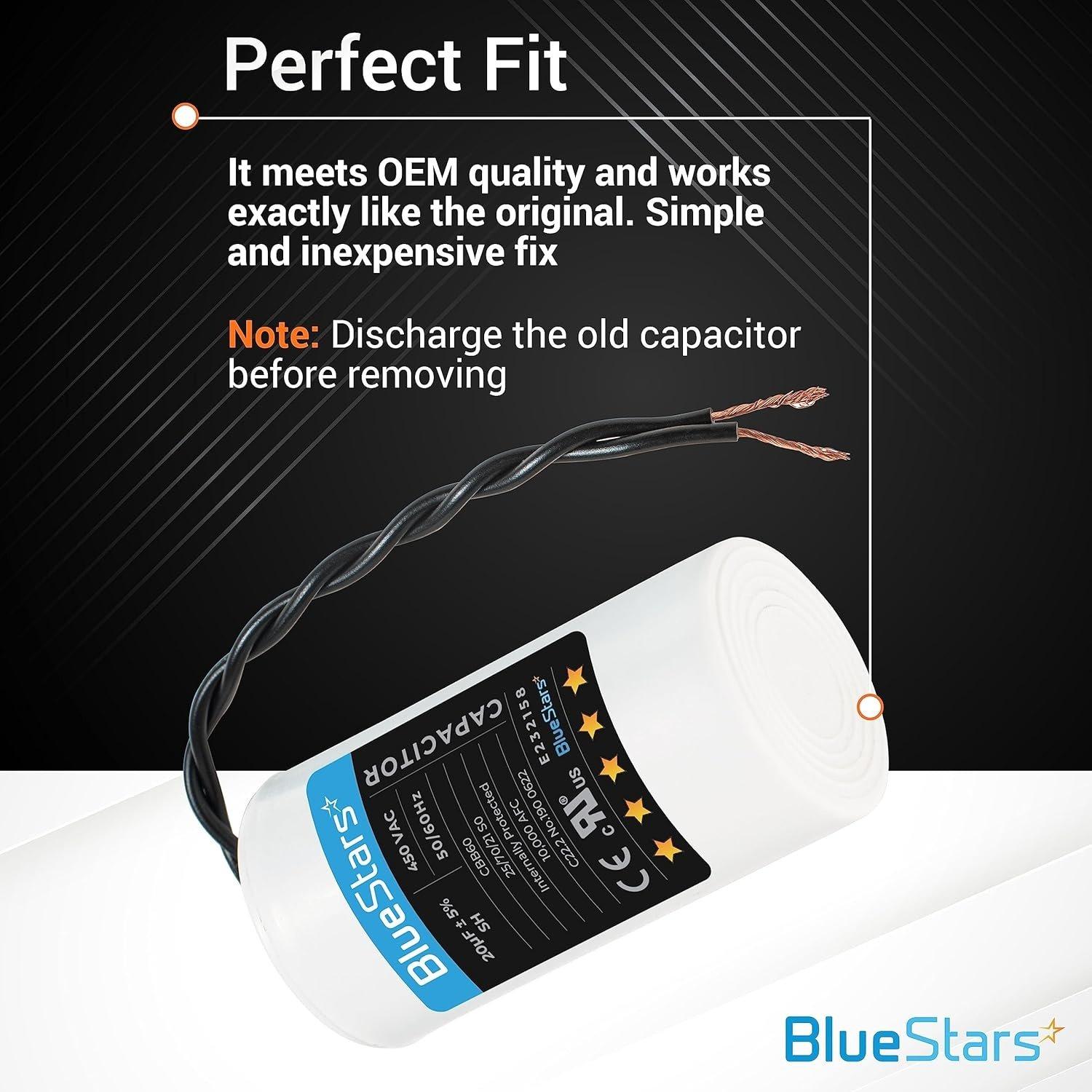 [Lifetime Warranty] 20 uF MFD 450 VAC CBB60 50/60 Hz Run Capacitor with Screw - Fits AC Motors, Electric Motors, Water Pumps image 6