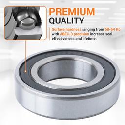 [Lifetime Warranty] 6006-2RS Double Rubber Seal Bearings - Pack of 2 thumbnail 1