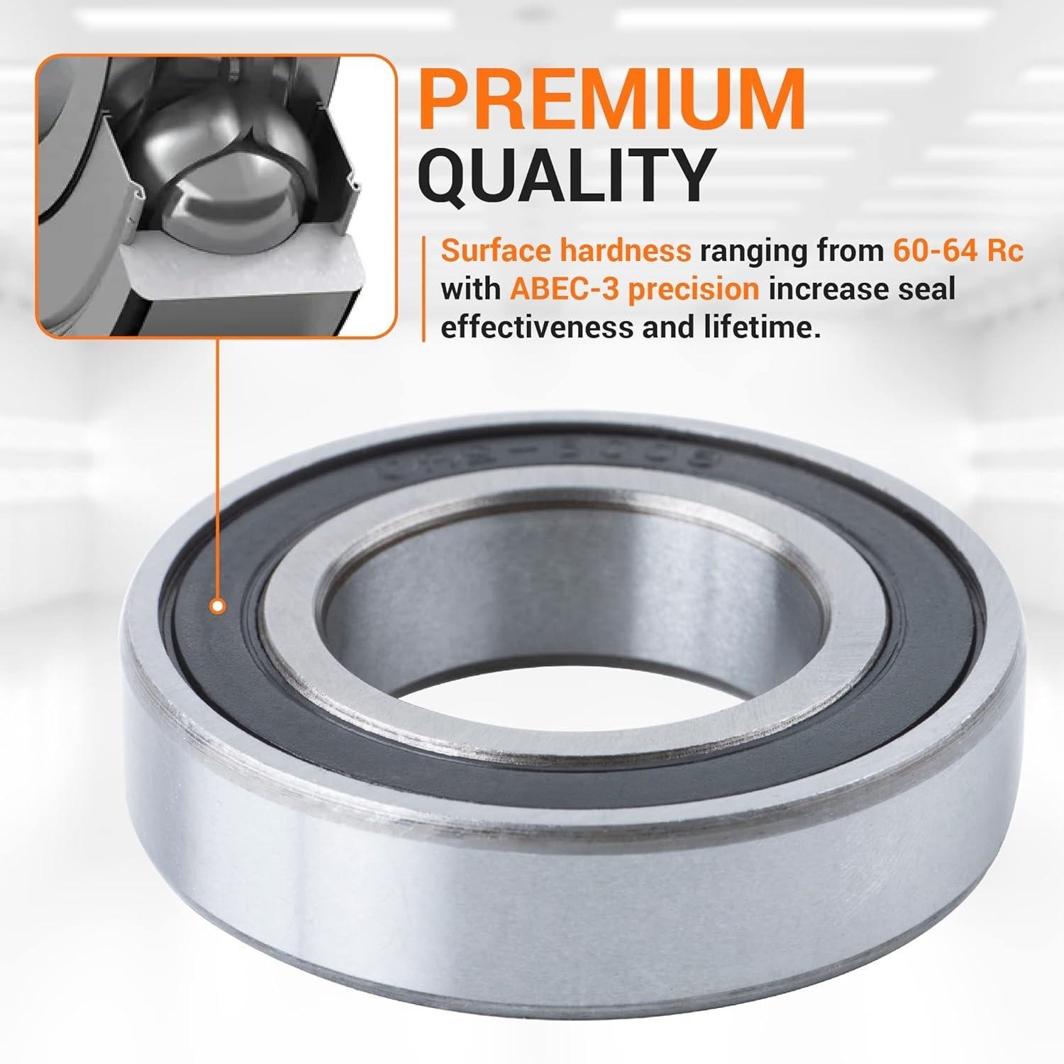 [Lifetime Warranty] 6006-2RS Double Rubber Seal Bearings - Pack of 2 image 1