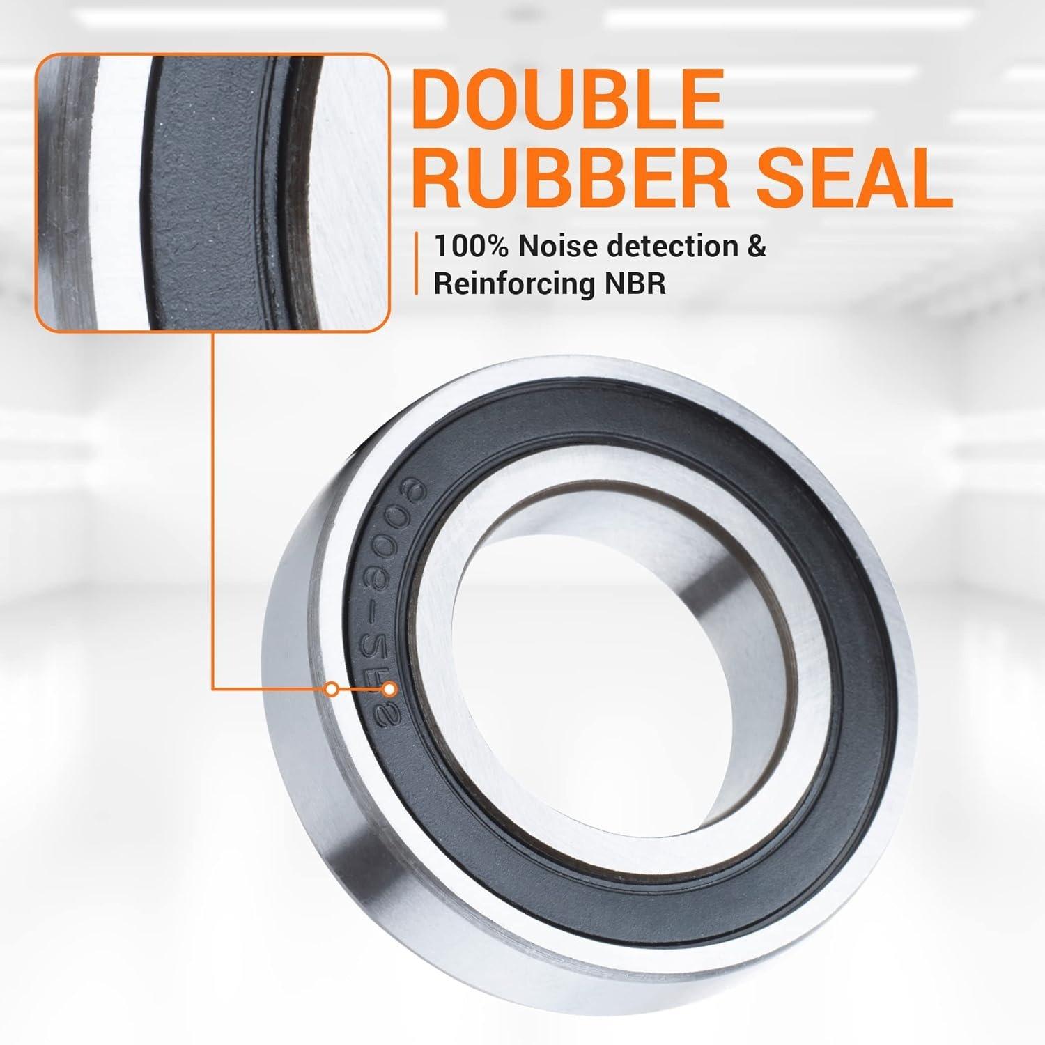 [Lifetime Warranty] 6006-2RS Double Rubber Seal Bearings - Pack of 2 image 3