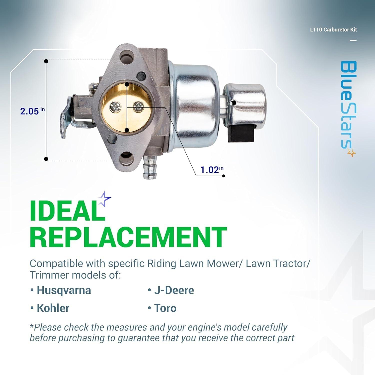 [Lifetime Warranty] L110 CV15S Carburetor Kit image 2