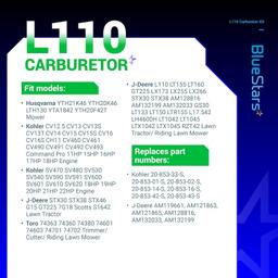 [Lifetime Warranty] L110 CV15S Carburetor Kit thumbnail 3