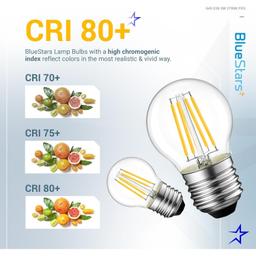 [Lifetime Warranty] G45 E26 Edison LED Filament Globe Bulb 120V 5W - Pack of 3 thumbnail 8