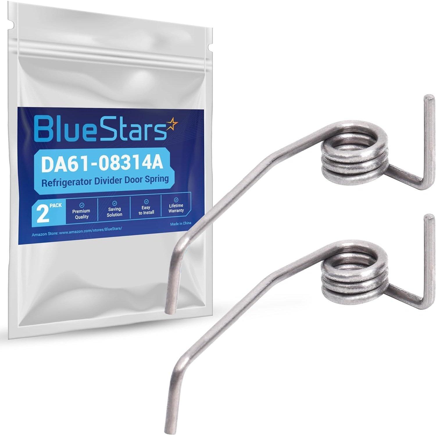 [Lifetime Warranty] DA61-08314A Refrigerator Divider Door Spring Replacement - Compatible with Samsung Refrigerators RF261BEAEBC/AA RF260BEAEBC/AA RF261BEAESR/AA - Pack of 2 image 0