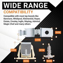 [Lifetime Warranty] Appliance Door Latch Kit 279570 PS334230 AP3094183 14205029 236877 420198 423232 EED4300TQ0 LTE5243DQ6 - Compatible with GE Whirlpool Kenmore Roper KitchenAid Dryers - Pack of 4 thumbnail 5