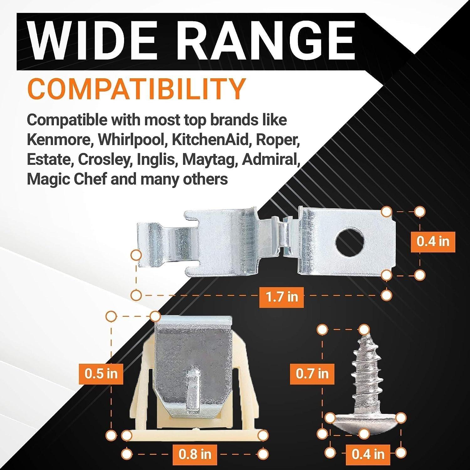 [Lifetime Warranty] Appliance Door Latch Kit 279570 PS334230 AP3094183 14205029 236877 420198 423232 EED4300TQ0 LTE5243DQ6 - Compatible with GE Whirlpool Kenmore Roper KitchenAid Dryers - Pack of 4 image 5