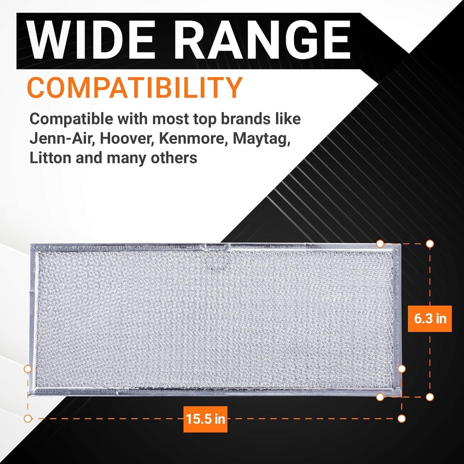 71002111 Aluminum Range Grease Filter Approx. 6-3/8 X 15-5/8 X 3/32 Inches image 5