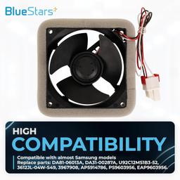 [Lifetime Warranty] DA81-06013A U92C12MS1B3-52 DA31-00287A Refrigerator Evaporator Fan Motor for Samsung RF18HFENBSR, RF28HFEDBSR, RF26HFENDSR, RF260BEAESR, RF263BEAESR, RF28HMEDBSR, RF30HBEDBSR thumbnail 3