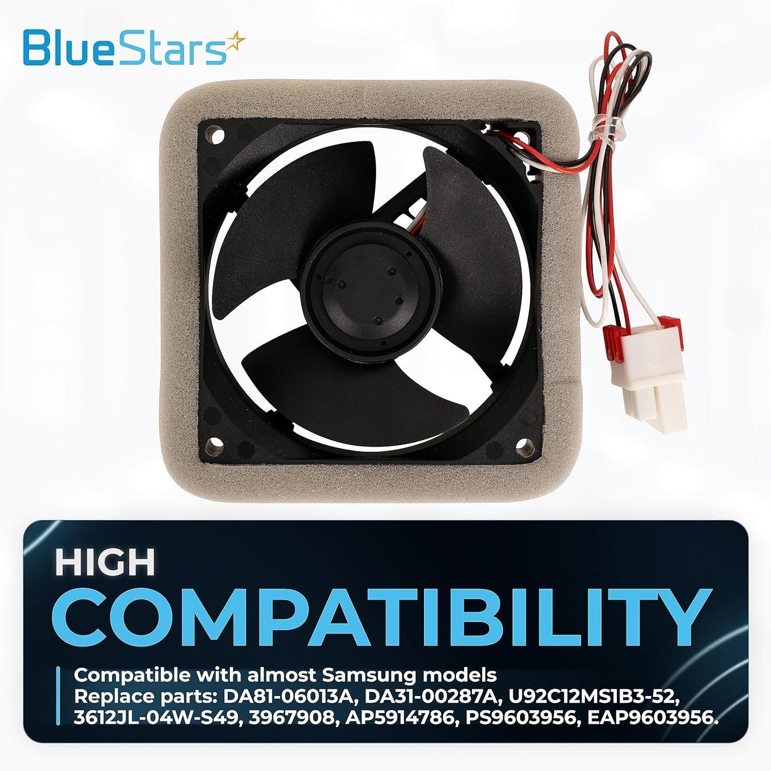 [Lifetime Warranty] DA81-06013A U92C12MS1B3-52 DA31-00287A Refrigerator Evaporator Fan Motor for Samsung RF18HFENBSR, RF28HFEDBSR, RF26HFENDSR, RF260BEAESR, RF263BEAESR, RF28HMEDBSR, RF30HBEDBSR image 3