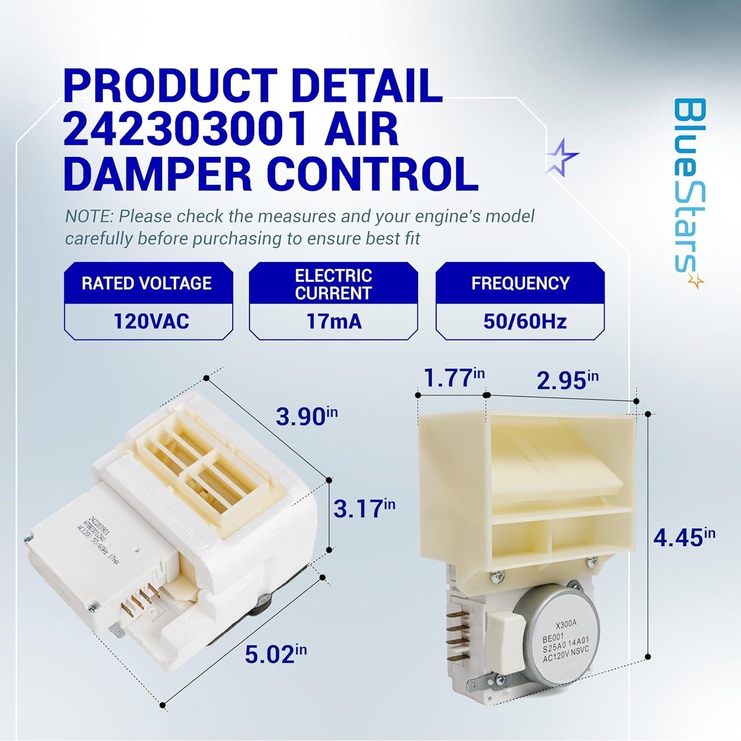 [Lifetime Warranty] 242303001 Air Damper Control Assembly - For Frigidaire Crosley White-Westinghouse Refrigerator - Replaces AP5788340, PS8746718, EAP8746718, 3016452 Fits DFH, FFE, FFH, FFS, LFS image 5